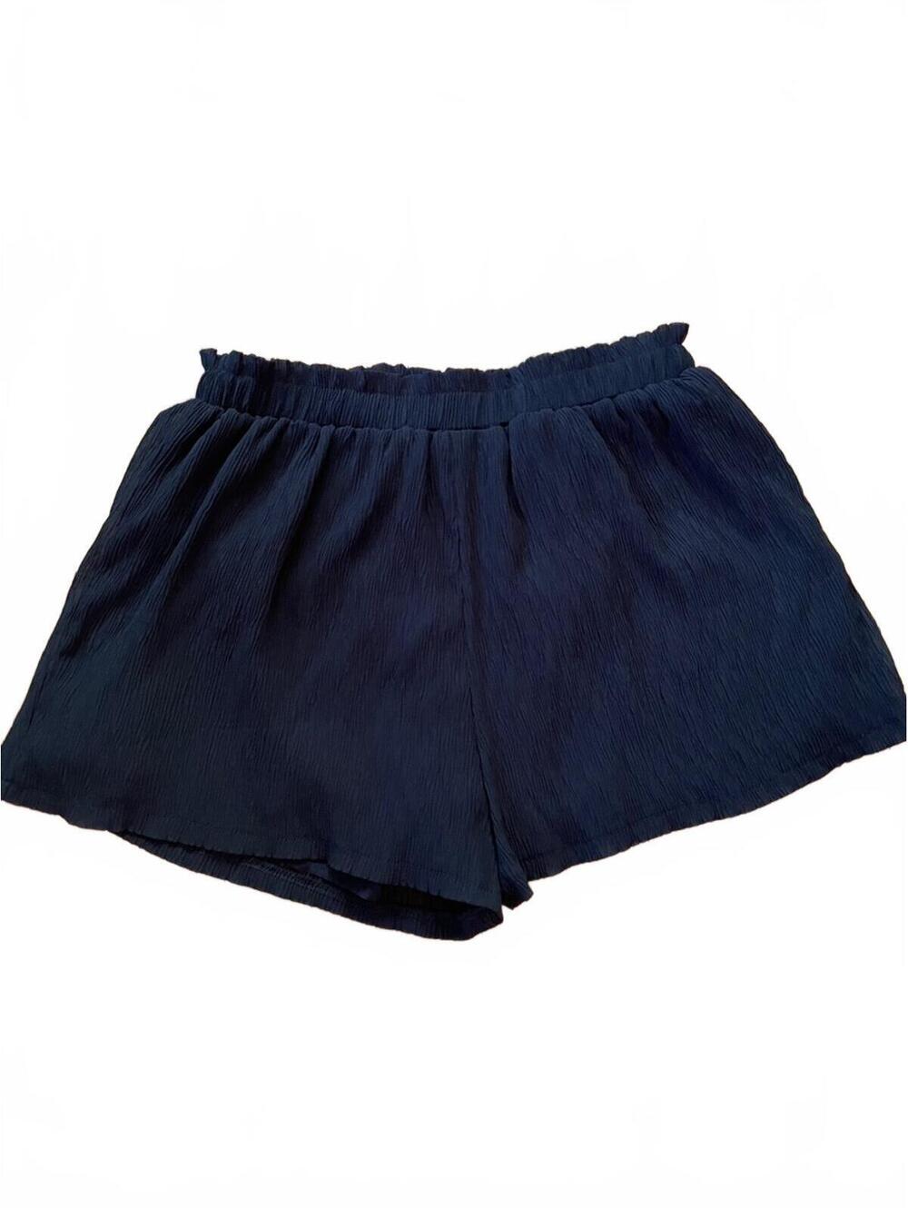 Lulus Black Textured Shorts Size Medium Elastic Waist Boho Casual New With Tags